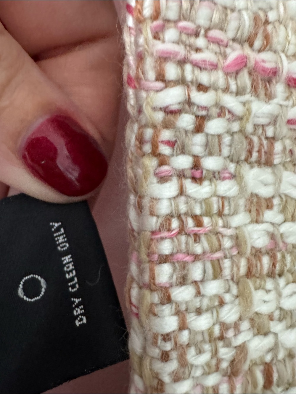 George Pink and Cream Tweed Open-Front Jacket - Picture 5 of 11